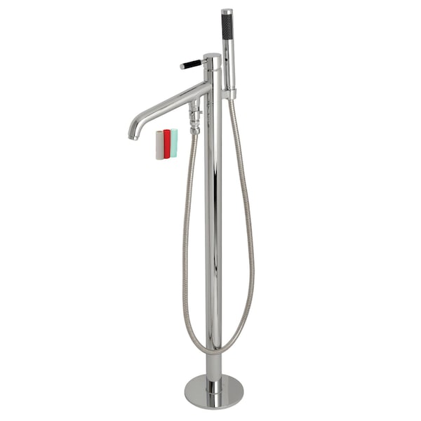 Freestanding Tub Faucet, Polished Chrome, Freestanding